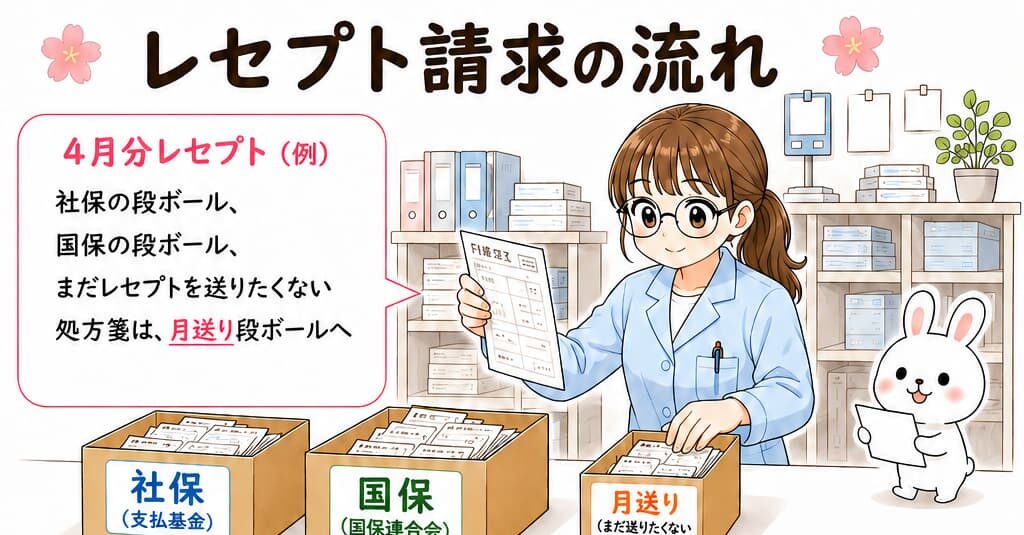 保護中: レセプト請求の流れ